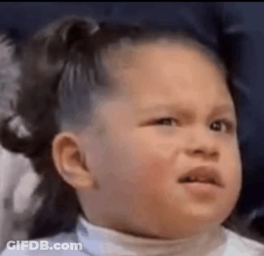Confused Look Baby With Pigtails GIF
