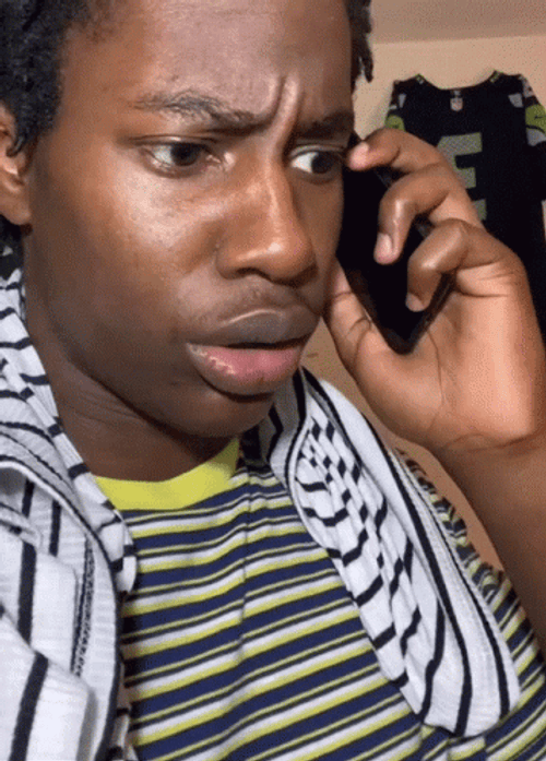 Confused Man Phone What Did He Say Meme GIF