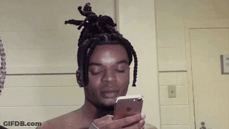 Confused Man Received Text Message Reaction GIF