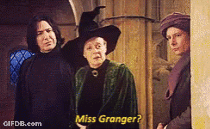 Confused Minerva McGonagall Asking Miss Granger GIF