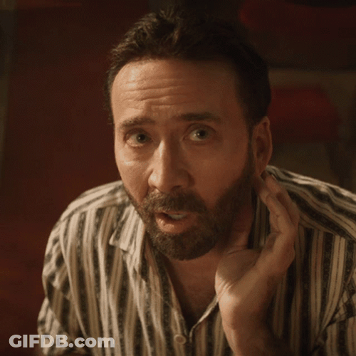 Confused Nicolas Cage Wink GIF