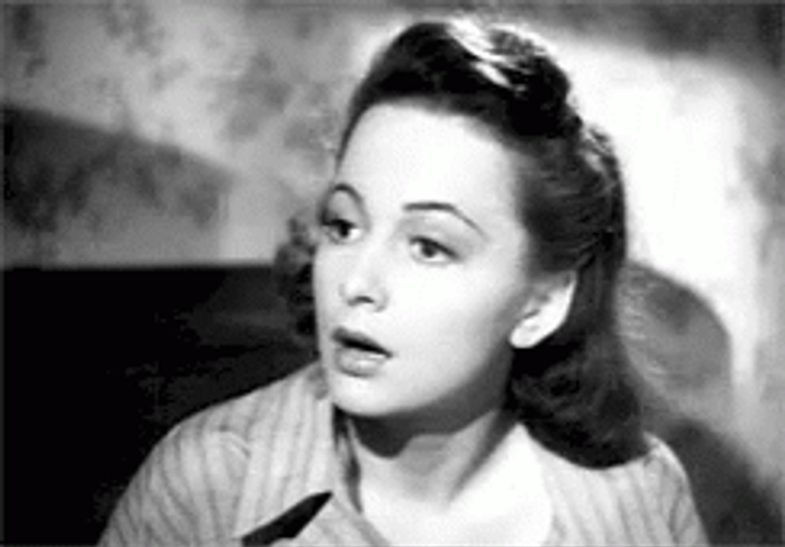 Confused Olivia De Havilland GIF