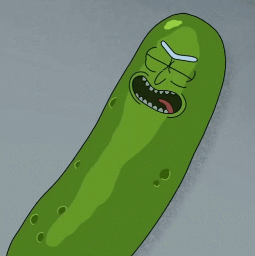 Confused Pickle Rick Reaction GIF