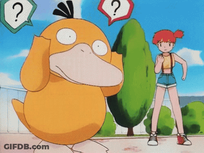 Confused Psyduck Many Question Marks GIF