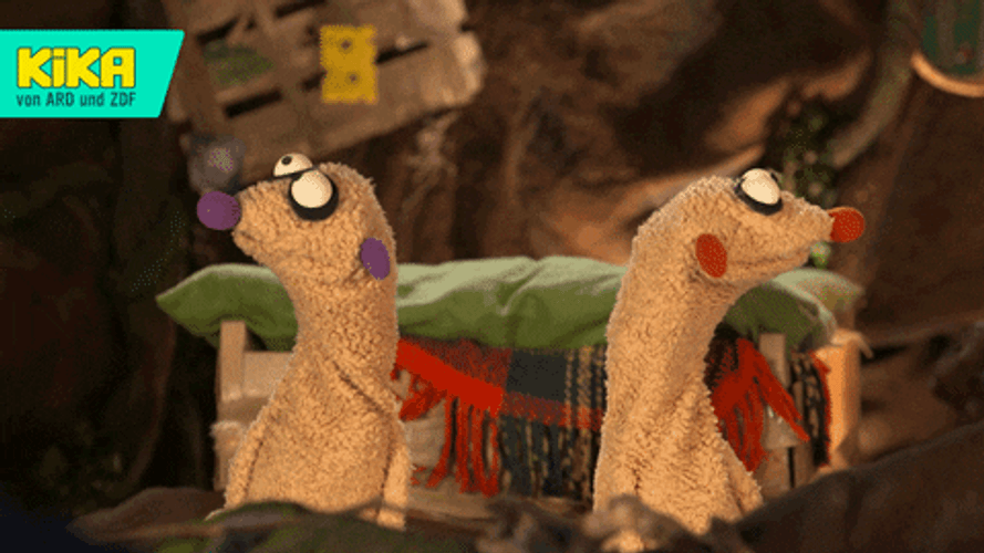 Confused Puppets Looking For Something GIF