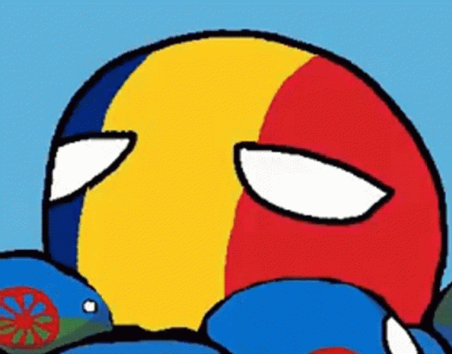 Confused Romania Countryballs GIF