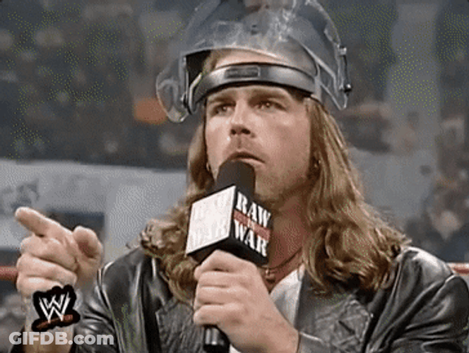 Confused Shawn Michaels Pointing Out GIF