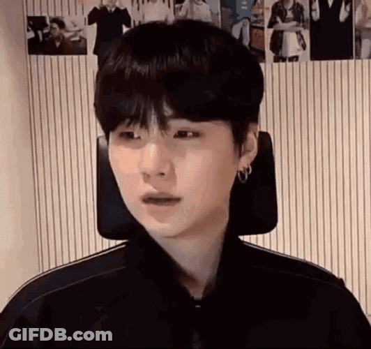 Confused Yoongi Thinking GIF