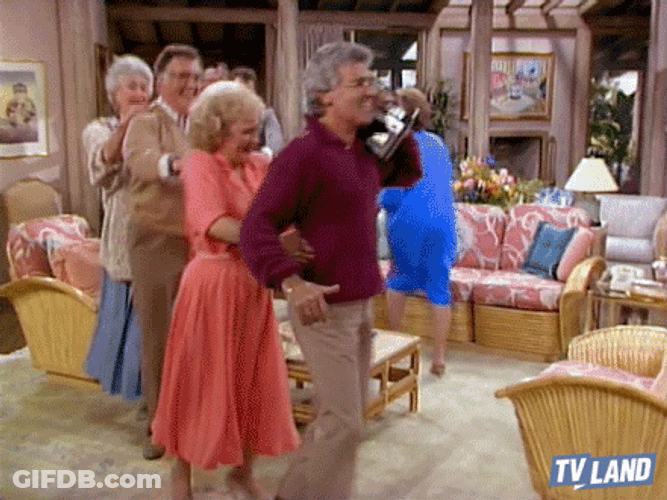Conga Line Happy Dance Golden Girls GIF