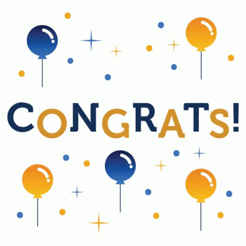 Congrats Balloons Design Art GIF