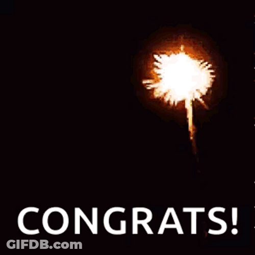 Congrats Fireworks Meme GIF