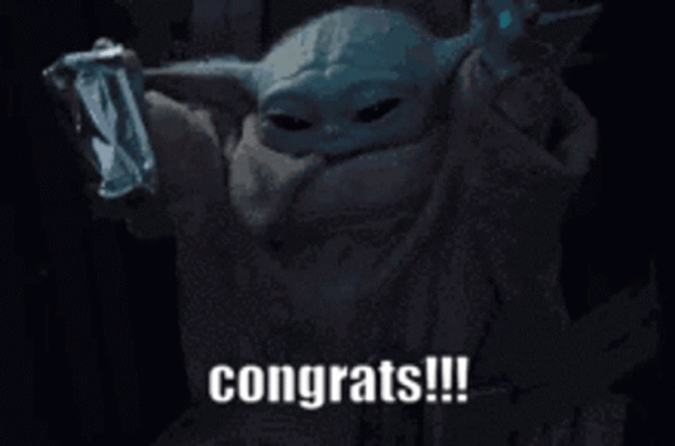 Congrats Little Yoda Star Wars Meme GIF