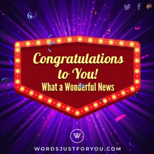 Congrats On Wonderful News Design GIF
