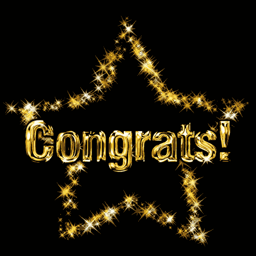 Congrats Shiny Star Graphic Design GIF