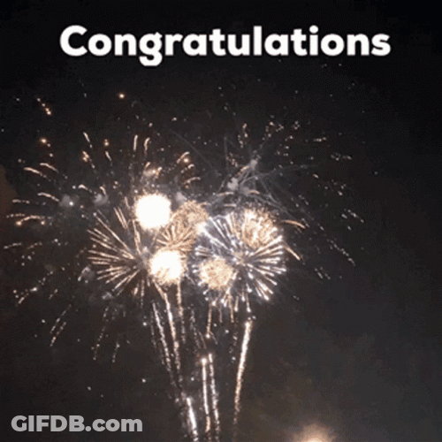 Congratulation Beautiful Fireworks Display GIF