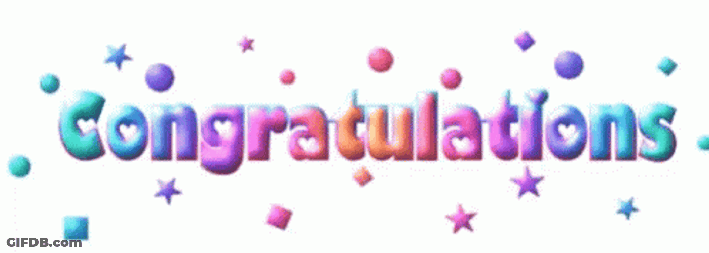 Congratulation Colorful Greeting GIF