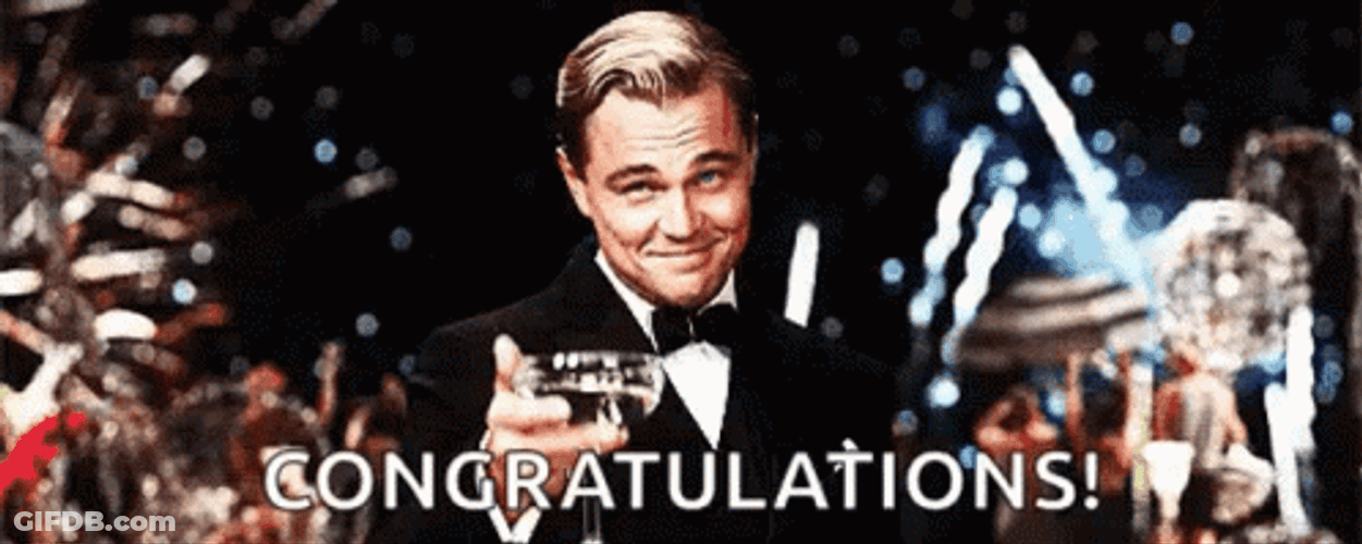 Congratulation Leonardo DiCaprio Cheers GIF