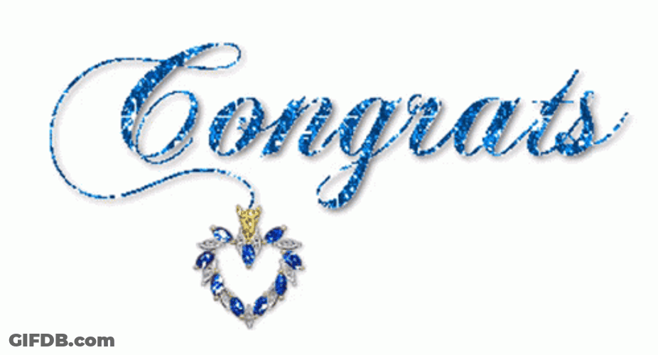 Congratulations Animated Glittering Text GIF