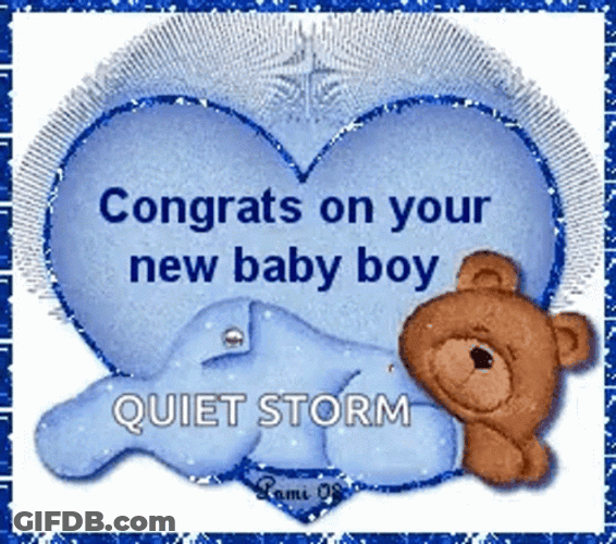 Congratulations Animated Sleeping Baby Bear GIF