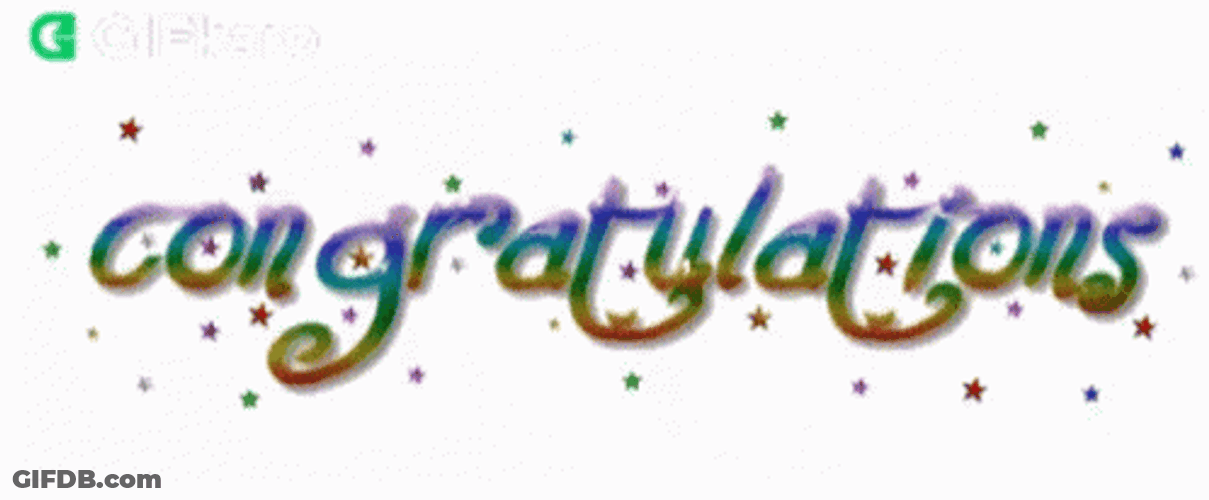 Congratulations Animated Twinkling Star GIF