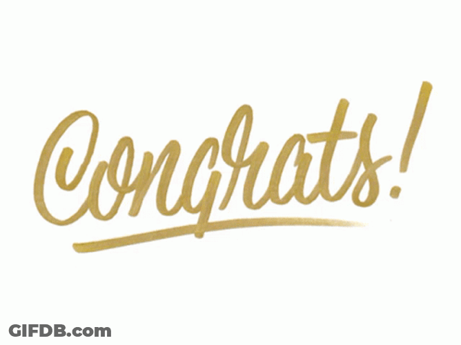 Congratulations Animated Underlined Text GIF