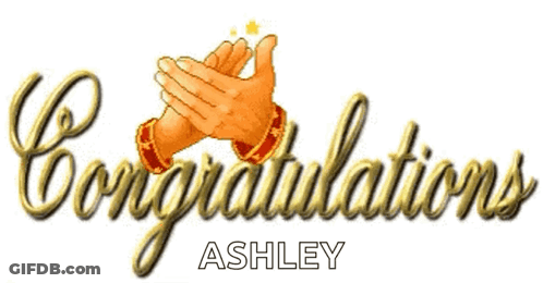 Congratulations Ashley With Clapping Hands GIF