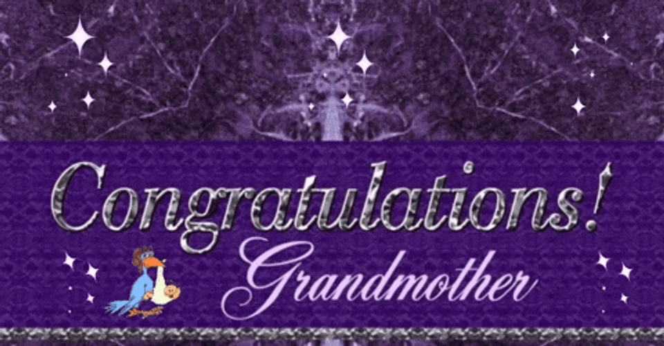 Congratulations Baby Violet Background GIF