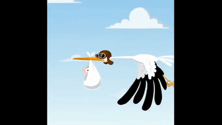 Congratulations Baby Wearing Parachute GIF