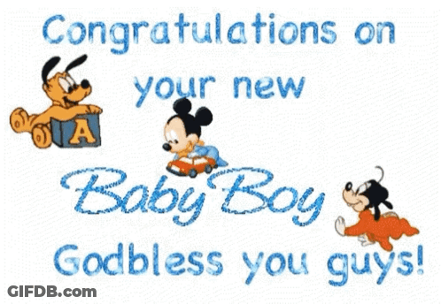 Congratulations Card For New Baby Boy GIF