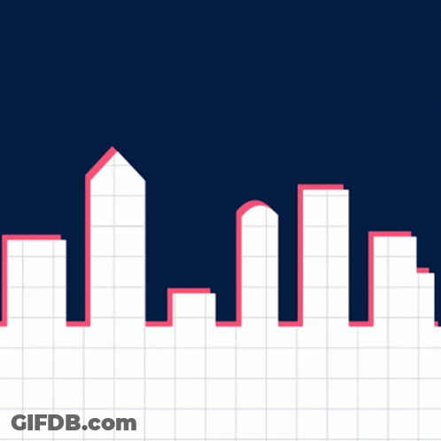 Congratulations Card With A City Skyline And Fireworks GIF