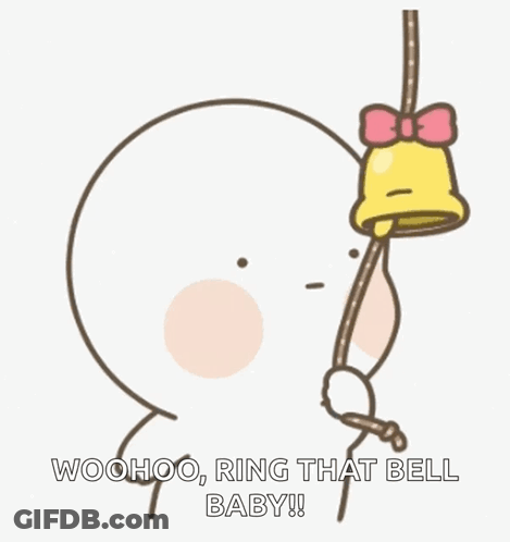 Congratulations Card With Bells And Hearts GIF
