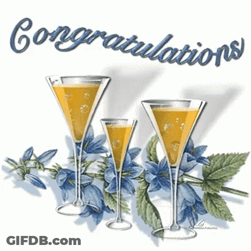 Congratulations Champagne Toast GIF