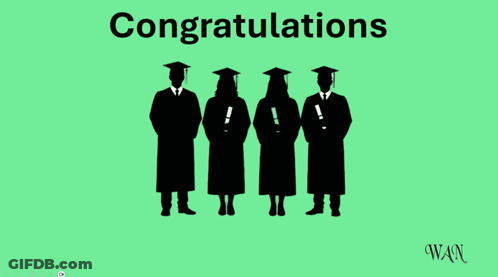 Congratulations Class Of 2026 Is Written On The Green Background GIF