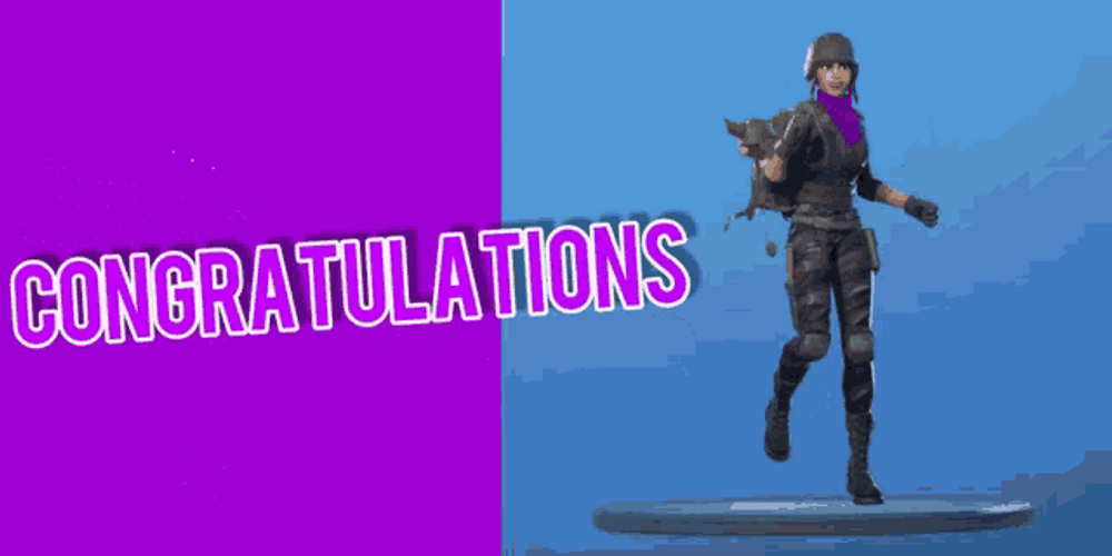 Congratulations Fornite Mya GIF