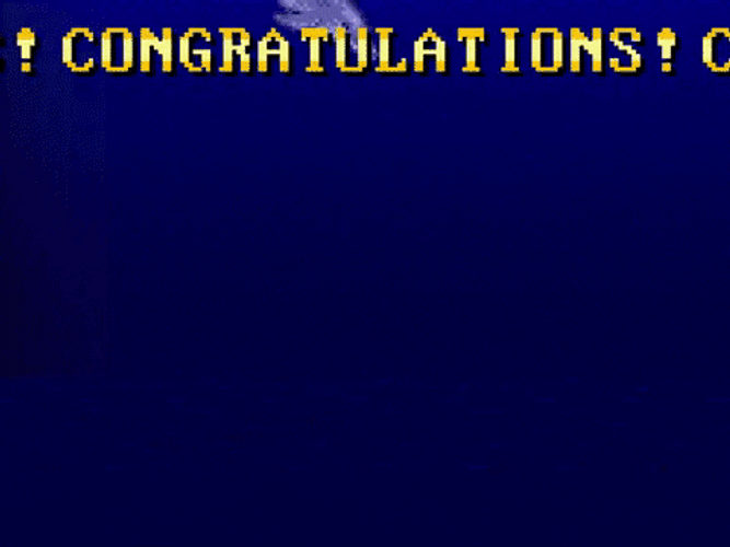 Congratulations Funny Flying Pixelated Fish GIF