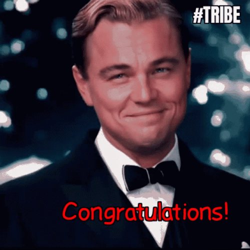 Congratulations Funny Leonardo DiCaprio Cheers GIF