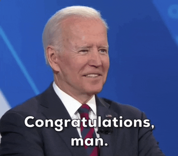 Congratulations Funny President Joe Biden GIF