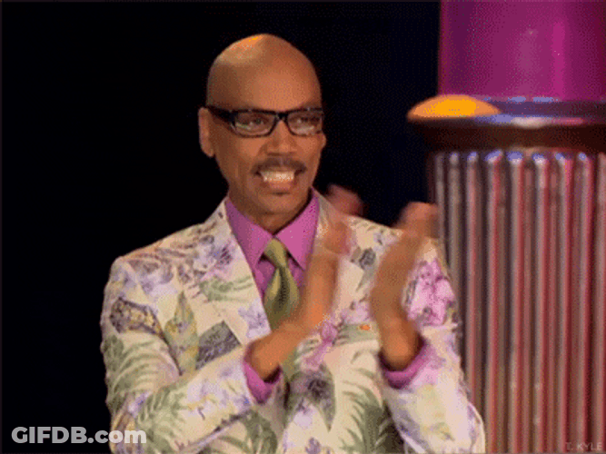 Congratulations Funny Rupaul Golf Clap GIF
