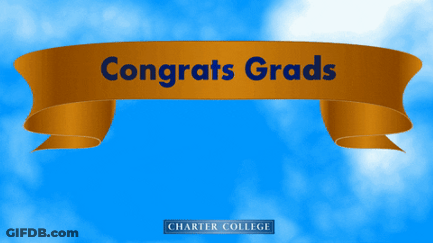 Congratulations Graduate Charter College GIF
