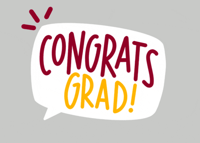 Congratulations Graduate Cute Text Greeting GIF