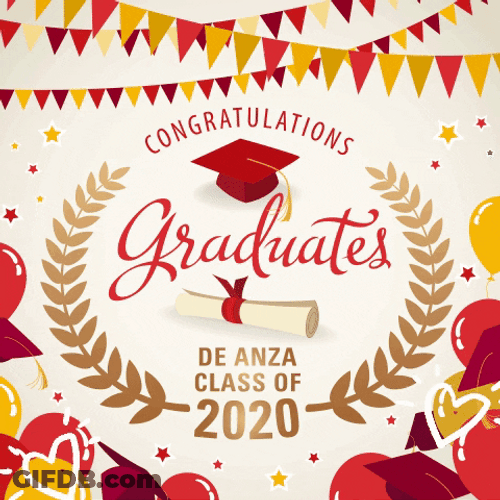 Congratulations Graduate De Anza Class Of 2020 GIF