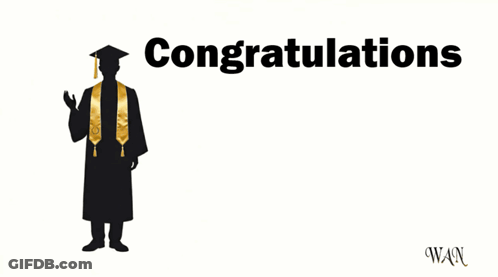 Congratulations Graduate Silhouette GIF
