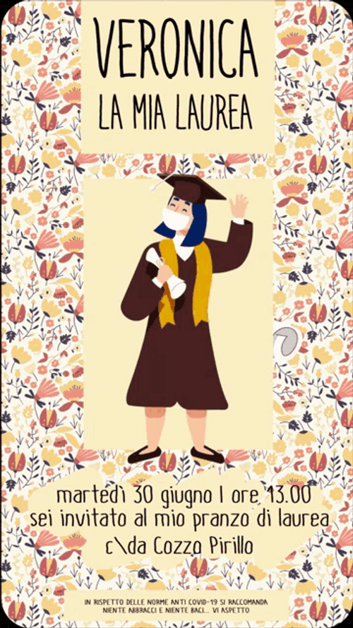 Congratulations Graduate Veronica La Mia Laurea Animated Girl GIF