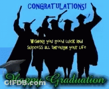 Congratulations Graduation Wishing Success GIF