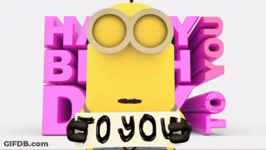 Congratulations Happy Birthday Minions GIF