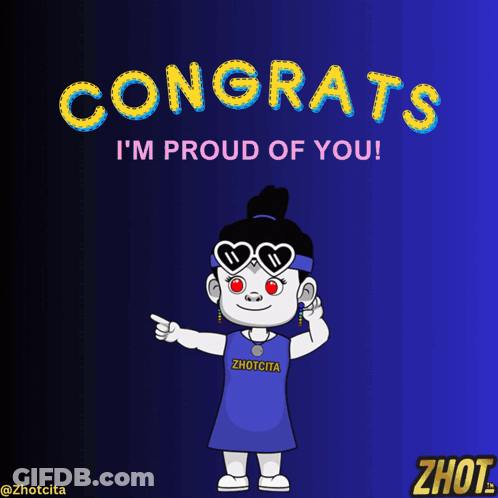 Congratulations I 'M Proud Of You With A Girl Wearing Sunglasses GIF