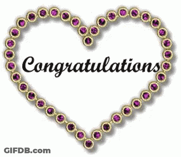 Congratulations Inside Animated Heart GIF