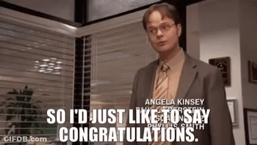 Congratulations Meme Dwight GIF