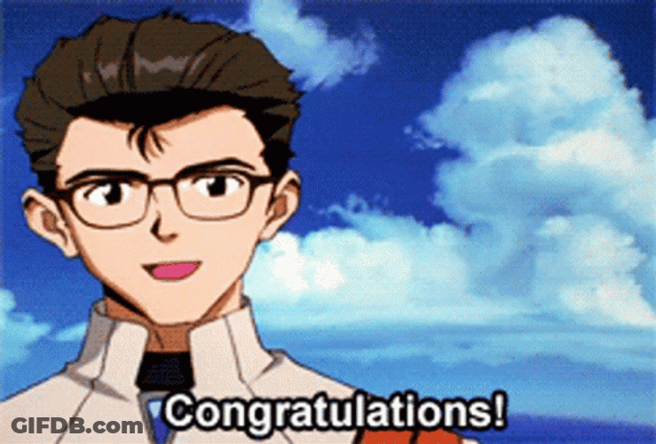 Congratulations Meme Makoto Hyuga Anime GIF