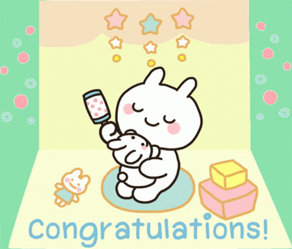 Congratulations New Baby Bunny GIF